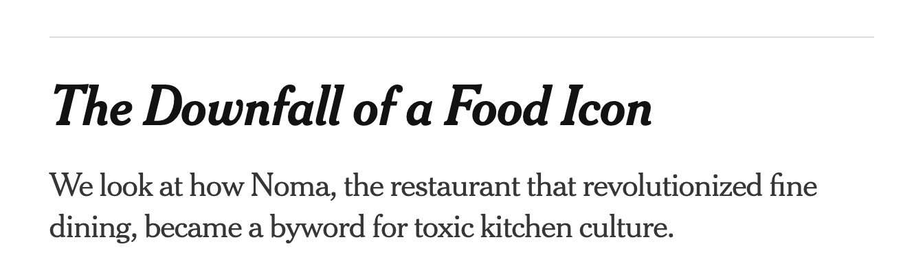 headline about toxic chef of noma